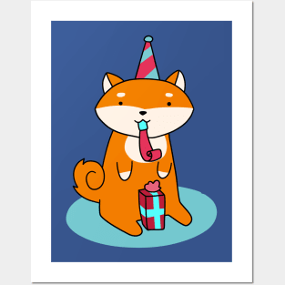 Birthday Shiba Posters and Art